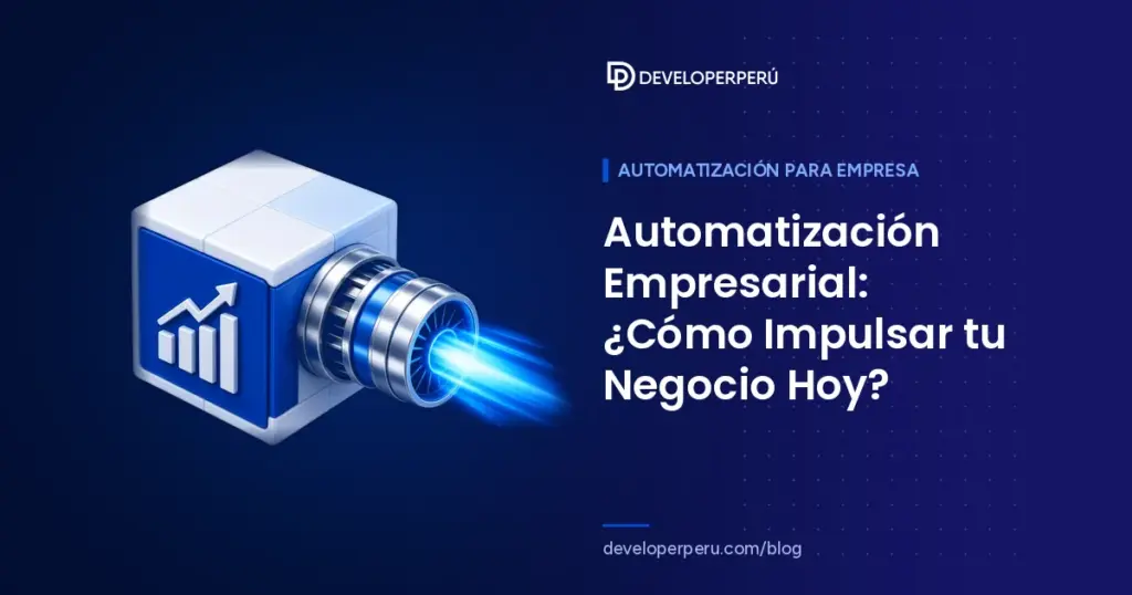 Ilustración isométrica de un cubo con un gráfico ascendente impulsado por una turbina luminosa