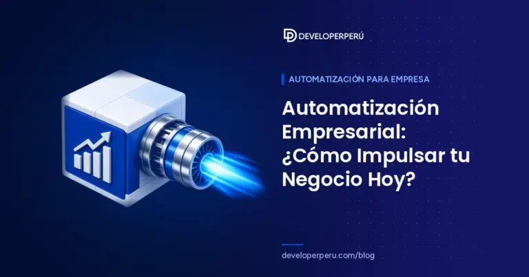 Ilustración isométrica de un cubo con un gráfico ascendente impulsado por una turbina luminosa