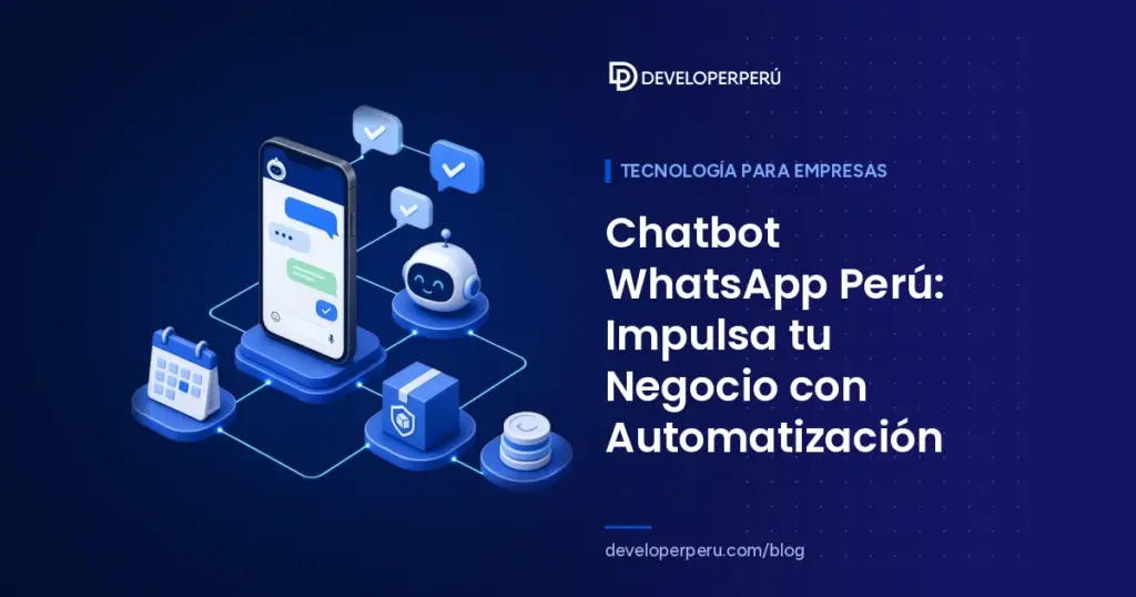 Ilustración isométrica de un chatbot de WhatsApp en un celular con mensajes, robot asistente, calendario, pedido y pagos
