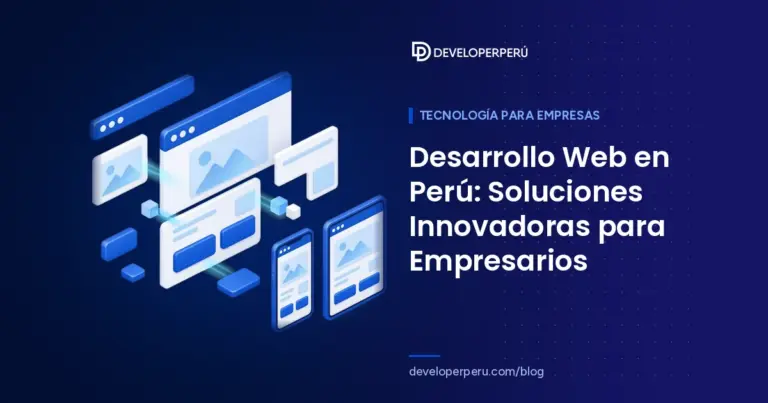 Ilustración isométrica de una ventana de navegador armada con bloques junto a un smartphone y una tablet con diseño responsive