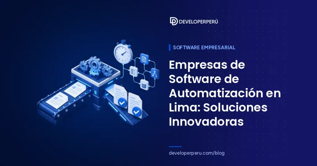 Ilustración isométrica de software de automatización: banda transportadora que procesa documentos con engranajes y flujo de trabajo