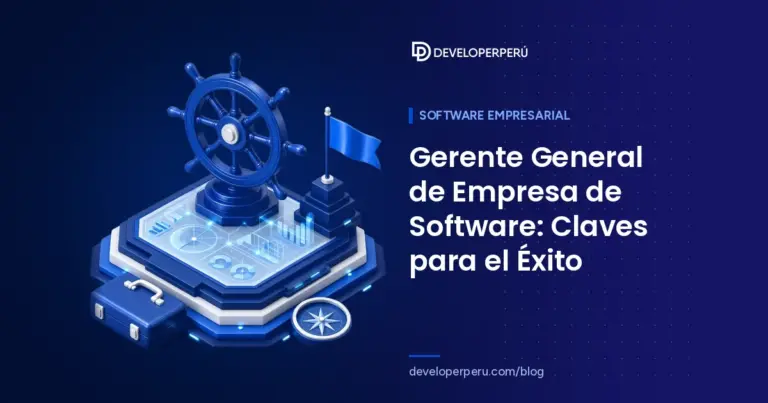 Ilustración isométrica de un timón sobre una plataforma con tablero de proyectos, un maletín, una brújula y una bandera