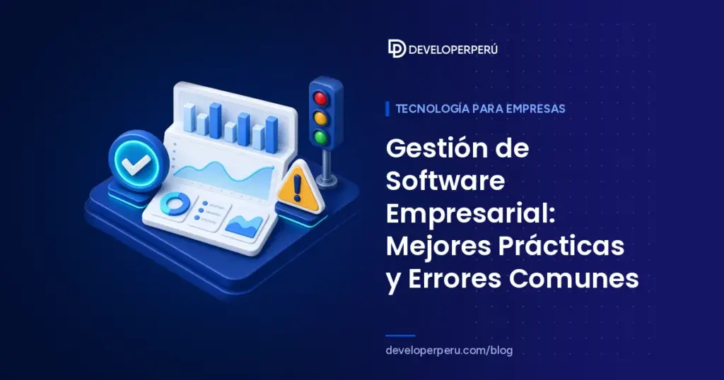 Ilustración isométrica de un panel de gestión con un semáforo, una alerta y una marca de verificación