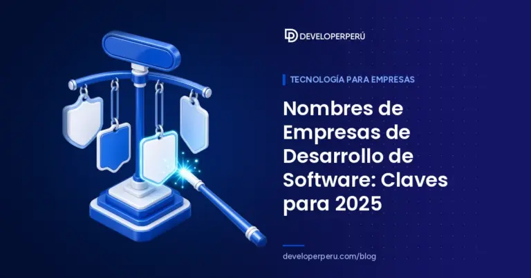Ilustración isométrica de un soporte con placas de nombre en blanco y una varita mágica, sobre ideas de nombres para empresas