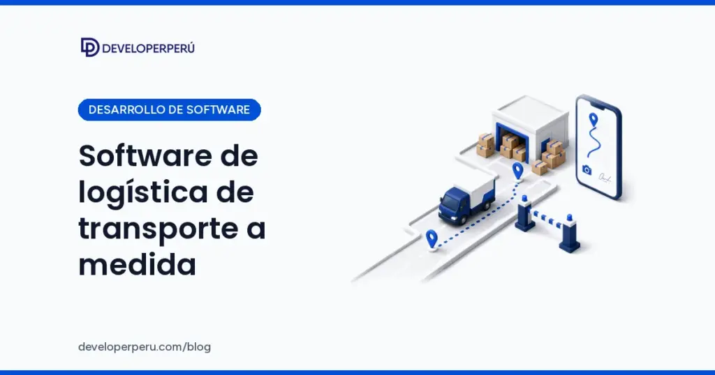 Ilustración 3D isométrica de un camión en ruta, almacén, garita de aduana y celular con mapa, foto y firma de entrega