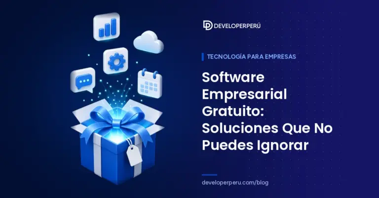 Ilustración isométrica de una caja de regalo abierta de la que salen íconos de aplicaciones